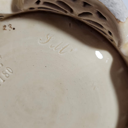 A Rare Reticulated Hungarian Zsolnay Pecs Pottery Basket C1885-1887