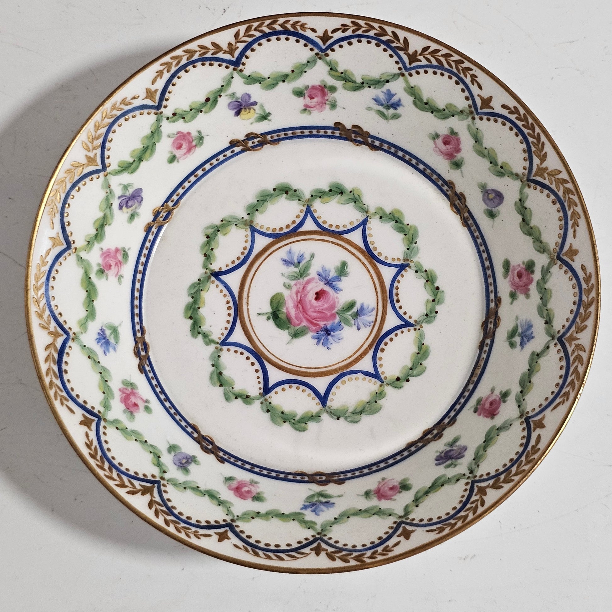 Pretty 19thc Sevres Decorated Dish - Lee Sherman Antiques