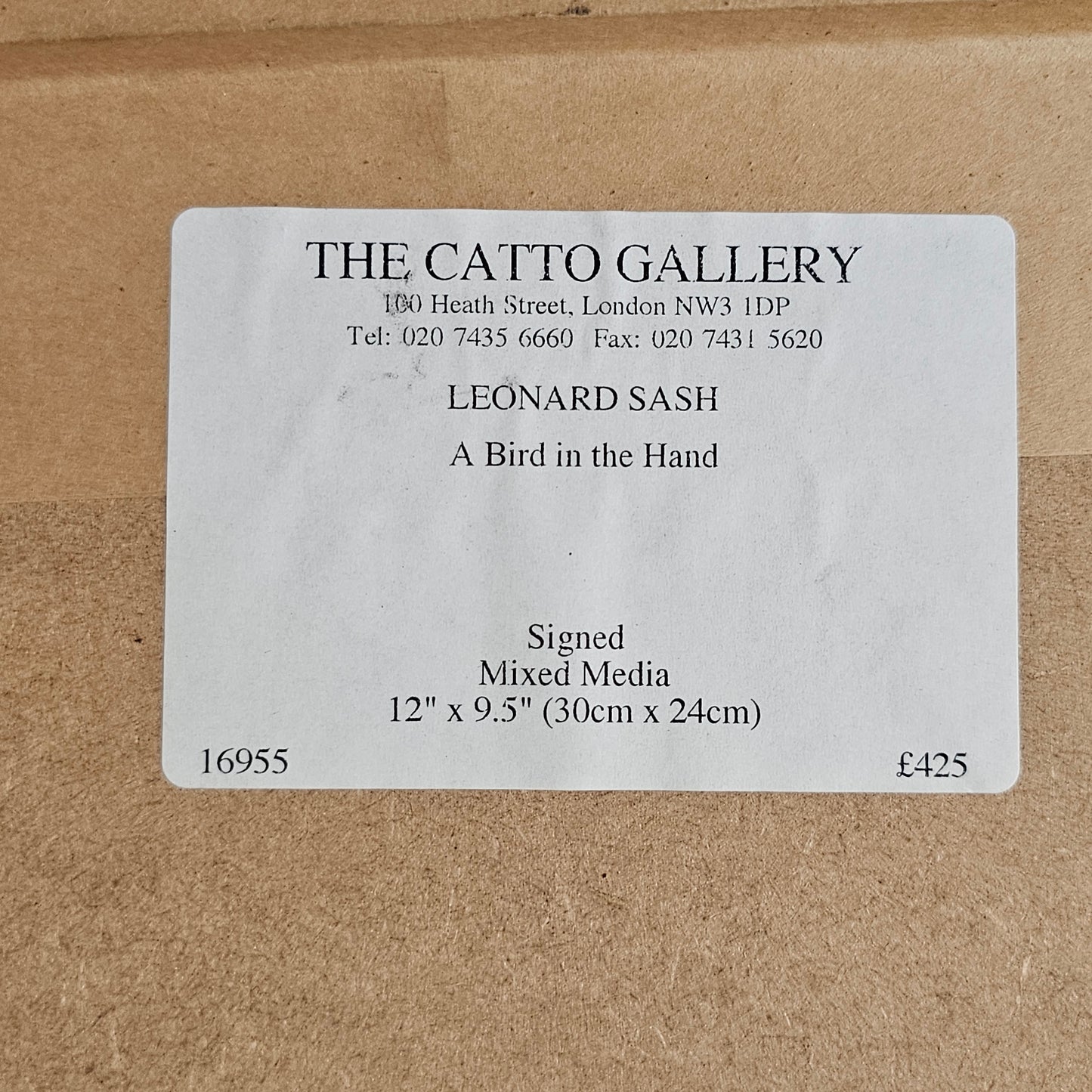 Mixed Media Original Painting By Dr Leonard Sash sold via Catto Gallery