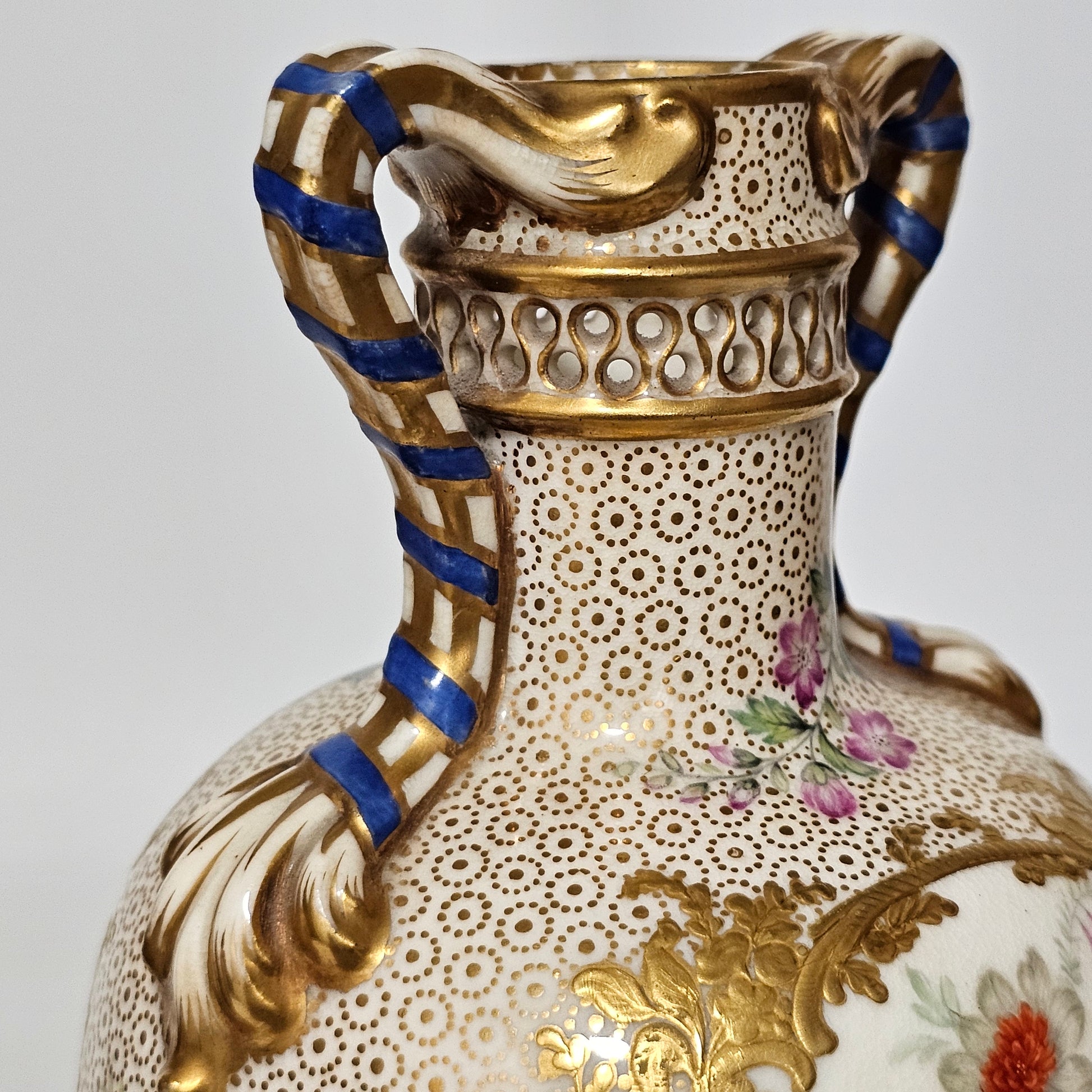 Stunning Pair Of Regency Derby Style Hand-painted Porcelain Vases, C.1810–1825 - Lee Sherman Antiques