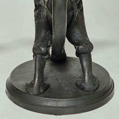 Fine Quality Heavy Bronze Griffin Chambersticks Late 19th/early 20thc - Lee Sherman Antiques