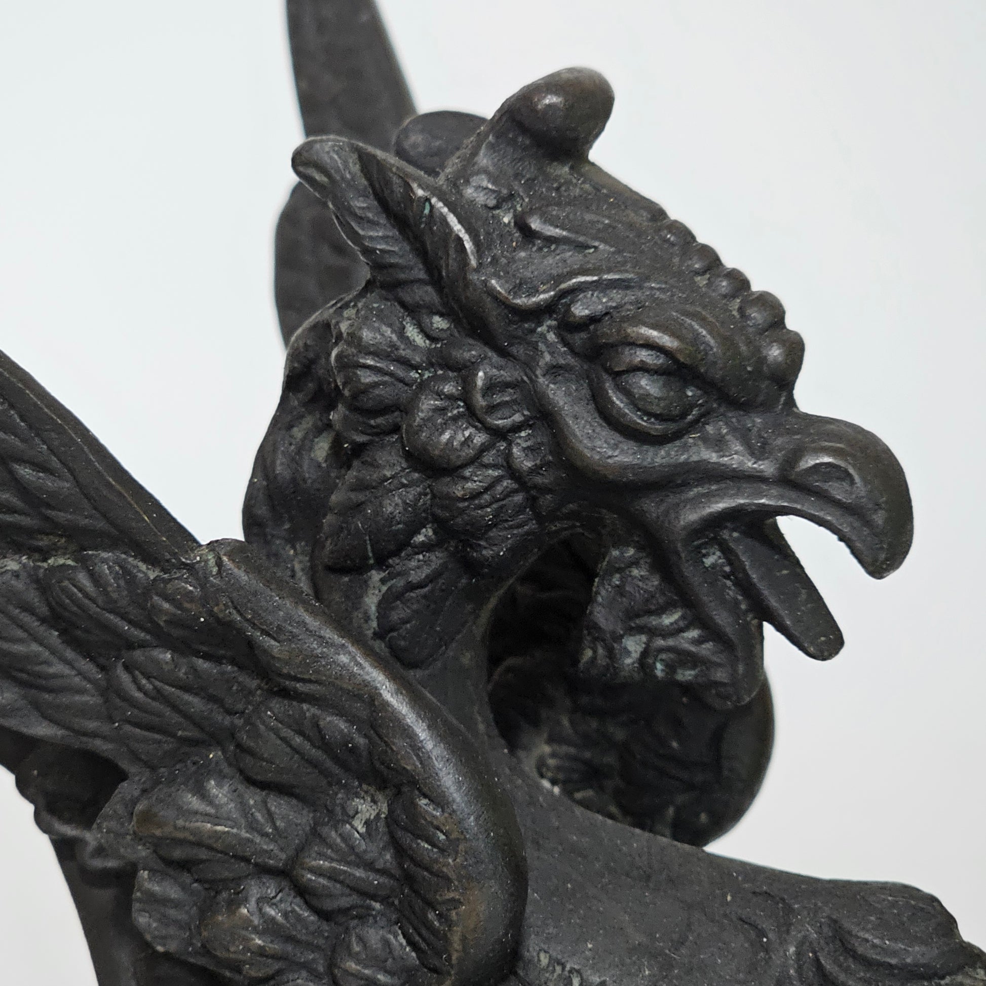 Fine Quality Heavy Bronze Griffin Chambersticks Late 19th/early 20thc - Lee Sherman Antiques
