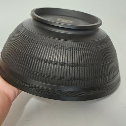 Engine Turned 18th-century/early 19th-century Black Basalt Large Bowl