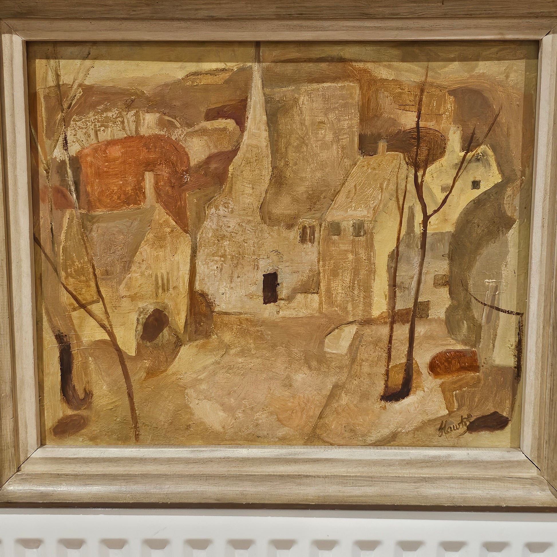Marjorie Hawkes Oil On Board (british, Mid 20th Century) – A Cotswold Village - Lee Sherman Antiques