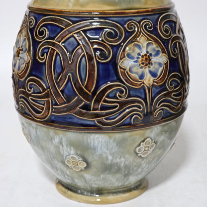 A Large Pair Of Royal Doulton Stoneware Art Nouveau Vases No.6114 by MB c.1905