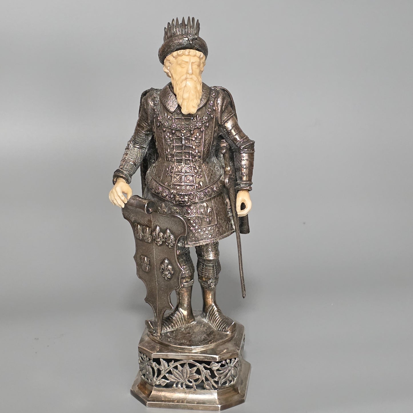 Fine And Highly Decorative German Silver Figure Of A French King – Hanau, C.1927
