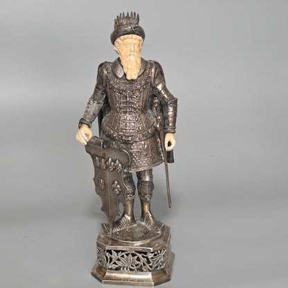 Fine And Highly Decorative German Silver Figure Of A French King – Hanau, C.1927