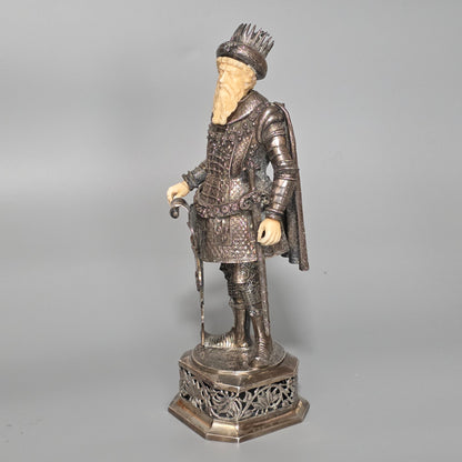 Fine And Highly Decorative German Silver Figure Of A French King – Hanau, C.1927