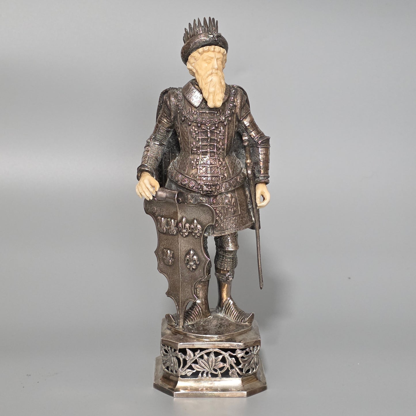 Fine And Highly Decorative German Silver Figure Of A French King – Hanau, C.1927