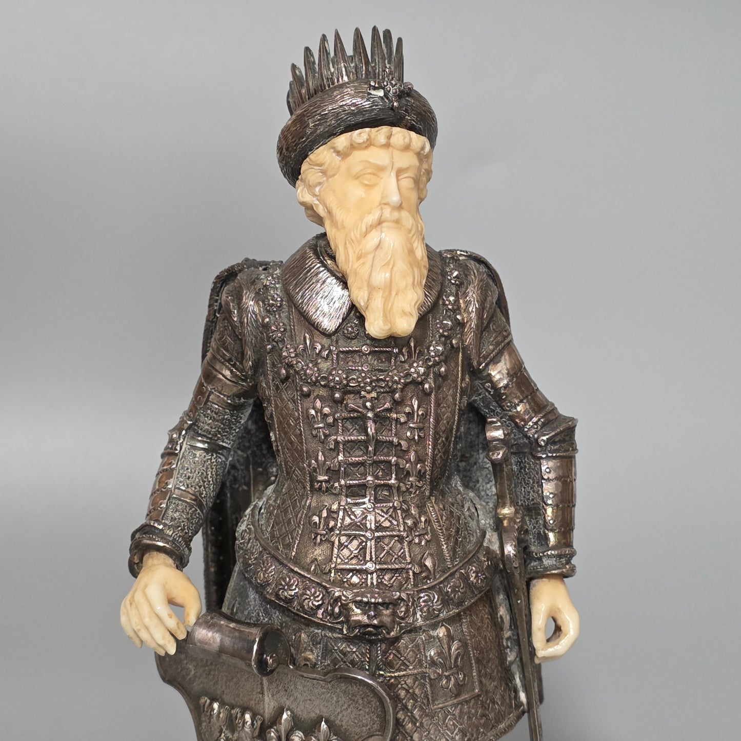 Fine And Highly Decorative German Silver Figure Of A French King – Hanau, C.1927