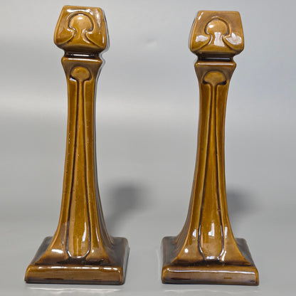 Art Nouveau Burmantofts Candlesticks
