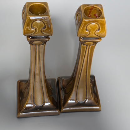 Art Nouveau Burmantofts Candlesticks