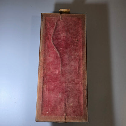 Elegant 19th Century Betjemann’s Walnut Book Slide with Pietra Dura Floral Panels