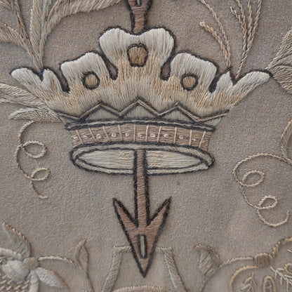 Fine Pair of Early Victorian Rosewood Pole Screens with Embroidered Silk Panels