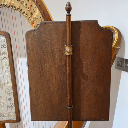 Fine Pair of Early Victorian Rosewood Pole Screens with Embroidered Silk Panels