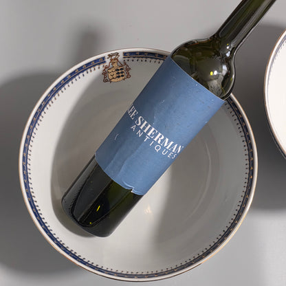 Pair Of Antique 18th Century Chinese Armorial Punch Bowls – Hand-painted Floral Decoration, 25.5 Cm Diameter