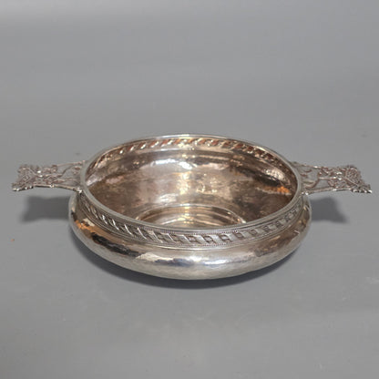 A.E.Jones Arts & Crafts Solid Silver Quaiche Birmingham 1916