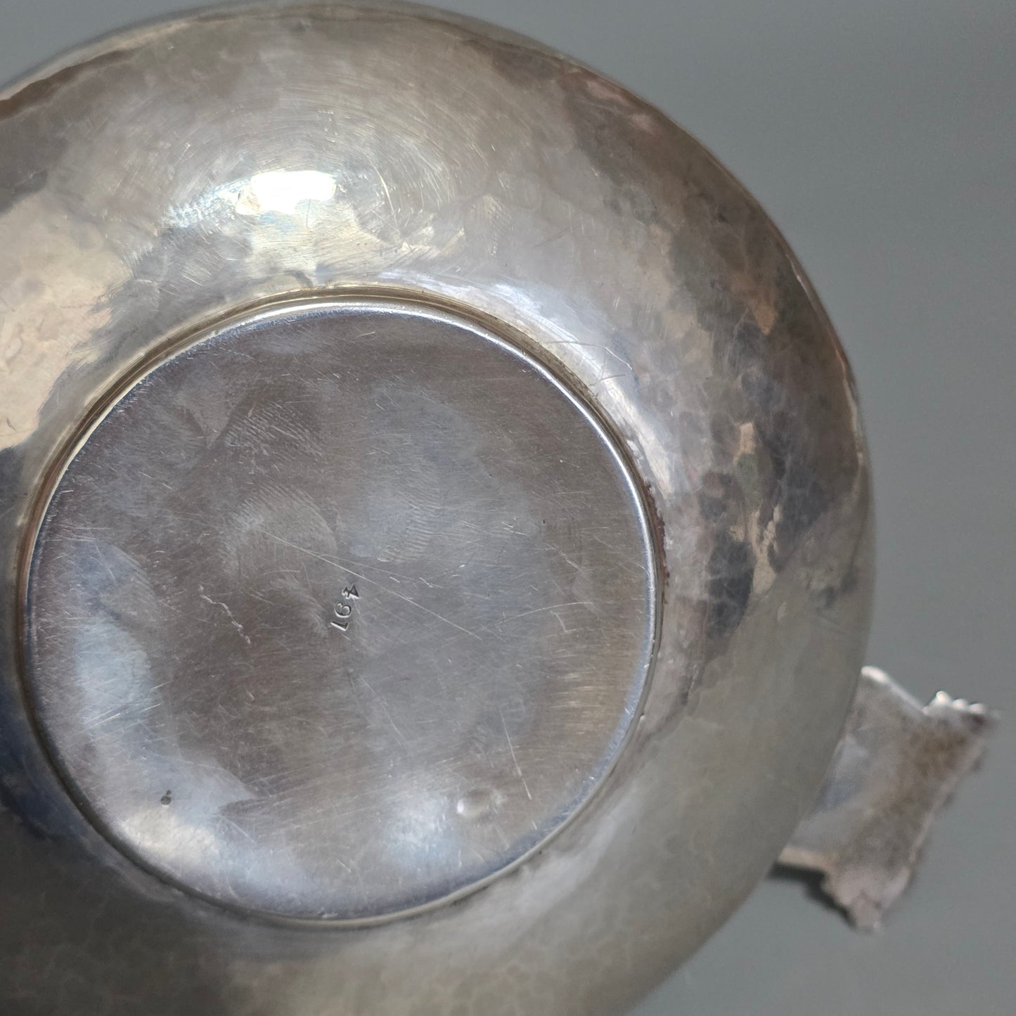 A.E.Jones Arts & Crafts Solid Silver Quaiche Birmingham 1916