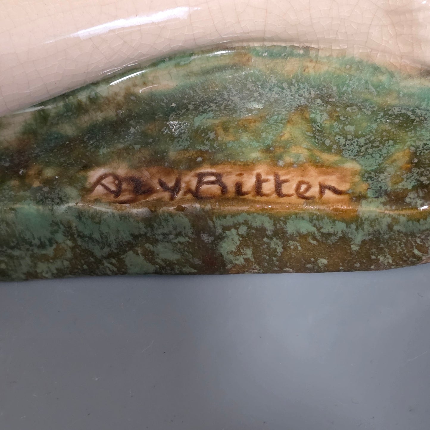 Fine Signed Ary Bitter 48cm Art Deco Glazed Terracotta Sculpture – French, C.1920s–30s