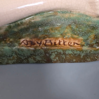 Fine Signed Ary Bitter 48cm Art Deco Glazed Terracotta Sculpture – French, C.1920s–30s