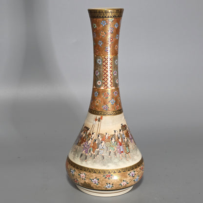 Fine Antique Japanese Satsuma Ovoid Vase – Signed Dozan – Meiji Era (late 19th Century)