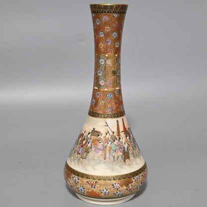 Fine Antique Japanese Satsuma Ovoid Vase – Signed Dozan – Meiji Era (late 19th Century)