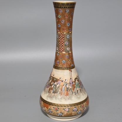 Fine Antique Japanese Satsuma Ovoid Vase – Signed Dozan – Meiji Era (late 19th Century)