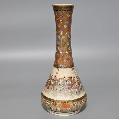 Fine Antique Japanese Satsuma Ovoid Vase – Signed Dozan – Meiji Era (late 19th Century)