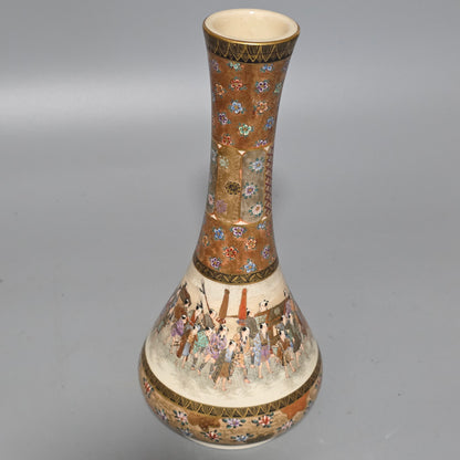 Fine Antique Japanese Satsuma Ovoid Vase – Signed Dozan – Meiji Era (late 19th Century)