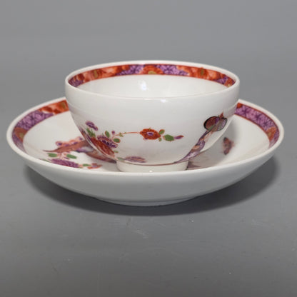 A Rare Meissen Porcelain Stadler Tea Bowl And Saucer C1730 -1735, Drehers Marks