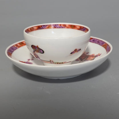 A Rare Meissen Porcelain Stadler Tea Bowl And Saucer C1730 -1735, Drehers Marks