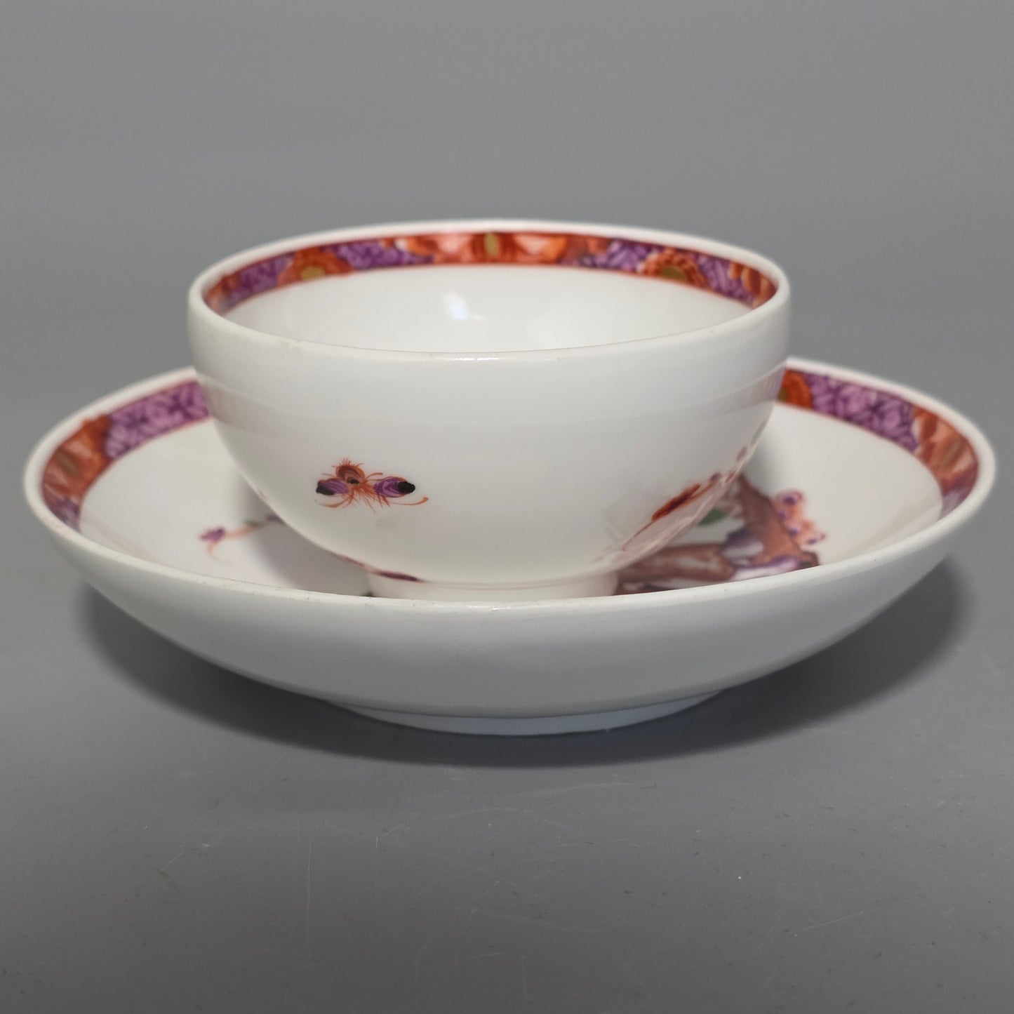 A Rare Meissen Porcelain Stadler Tea Bowl And Saucer C1730 -1735, Drehers Marks
