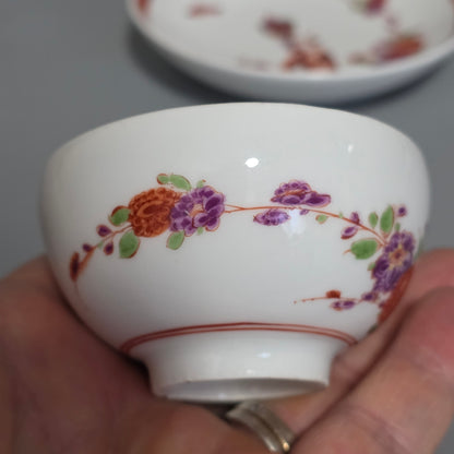 A Rare Meissen Porcelain Stadler Tea Bowl And Saucer C1730 -1735, Drehers Marks