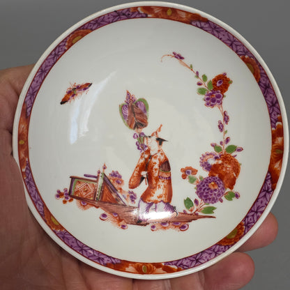 A Rare Meissen Porcelain Stadler Tea Bowl And Saucer C1730 -1735, Drehers Marks