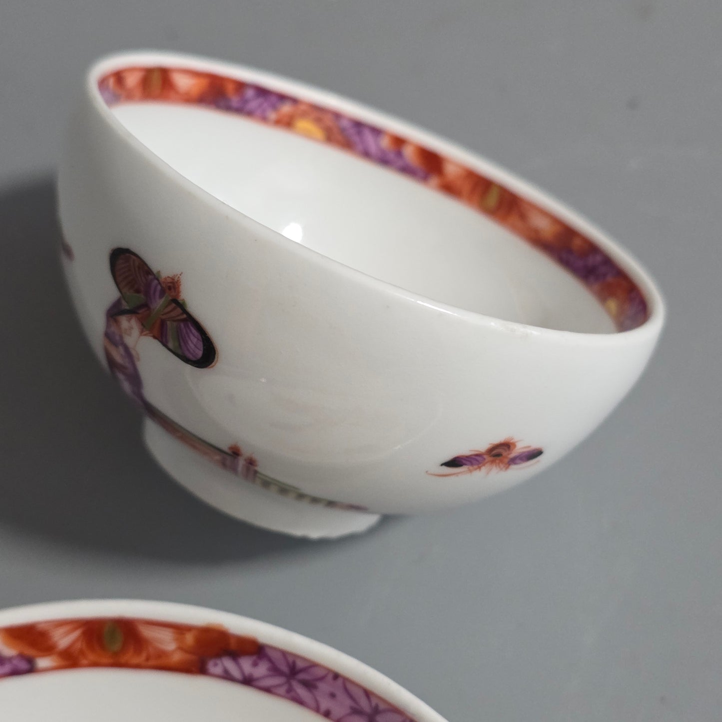 A Rare Meissen Porcelain Stadler Tea Bowl And Saucer C1730 -1735, Drehers Marks