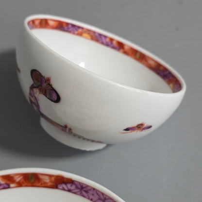 A Rare Meissen Porcelain Stadler Tea Bowl And Saucer C1730 -1735, Drehers Marks