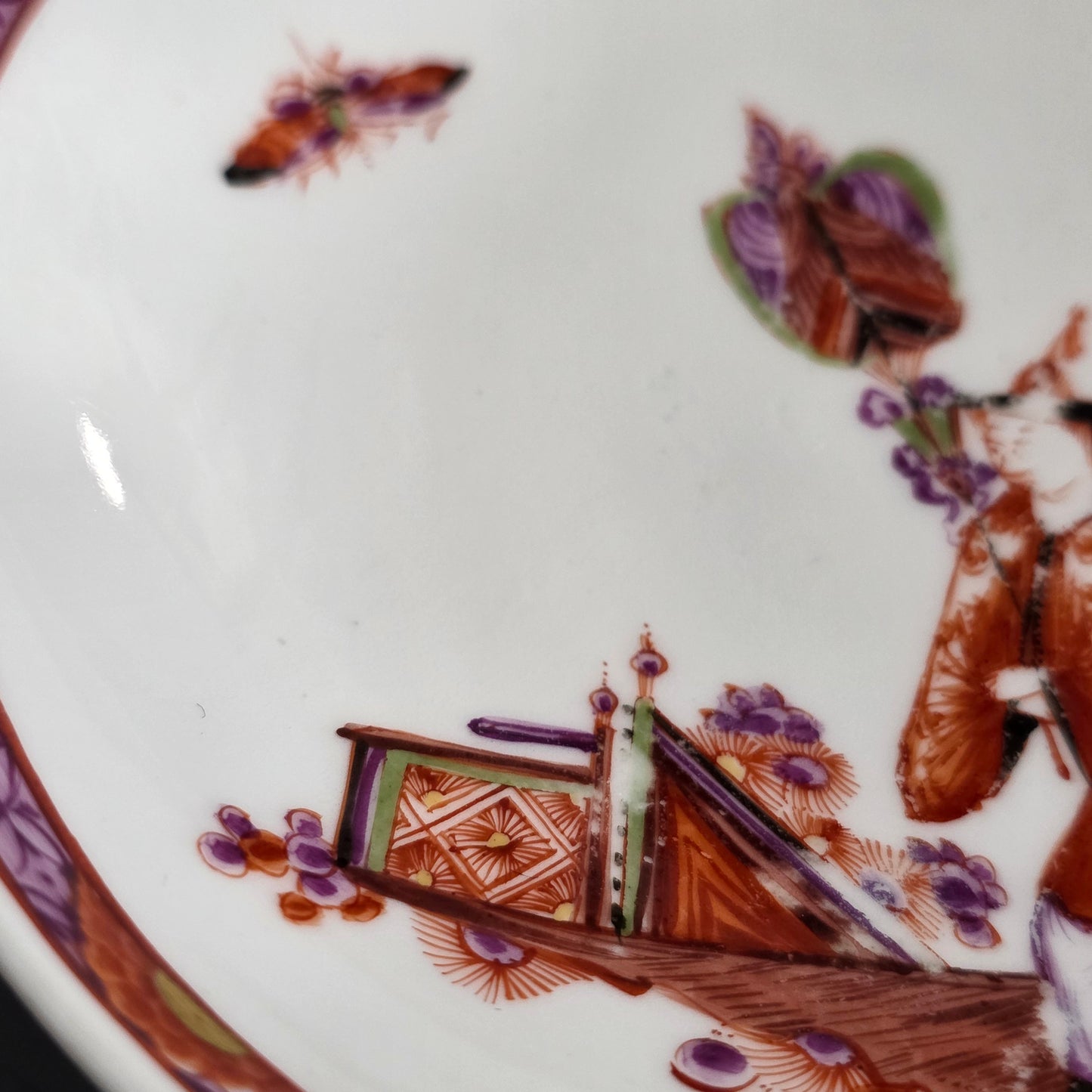 A Rare Meissen Porcelain Stadler Tea Bowl And Saucer C1730 -1735, Drehers Marks