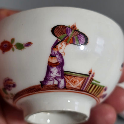 A Rare Meissen Porcelain Stadler Tea Bowl And Saucer C1730 -1735, Drehers Marks
