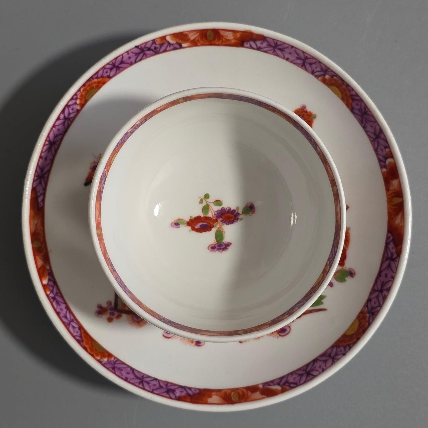 A Rare Meissen Porcelain Stadler Tea Bowl And Saucer C1730 -1735, Drehers Marks