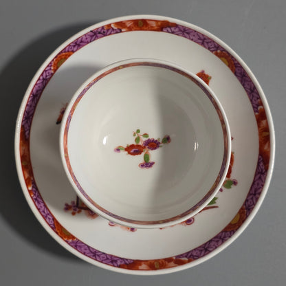 A Rare Meissen Porcelain Stadler Tea Bowl And Saucer C1730 -1735, Drehers Marks