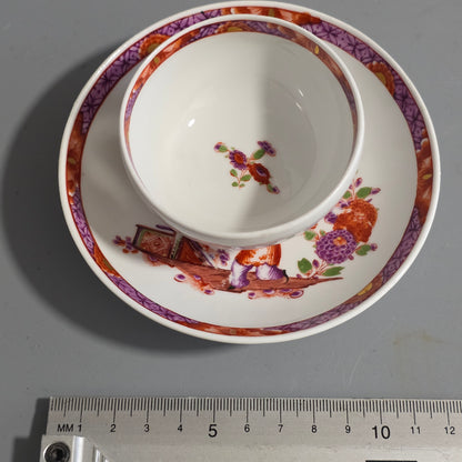 A Rare Meissen Porcelain Stadler Tea Bowl And Saucer C1730 -1735, Drehers Marks