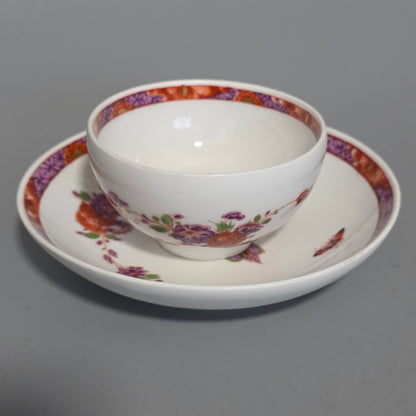 A Rare Meissen Porcelain Stadler Tea Bowl And Saucer C1730 -1735, Drehers Marks