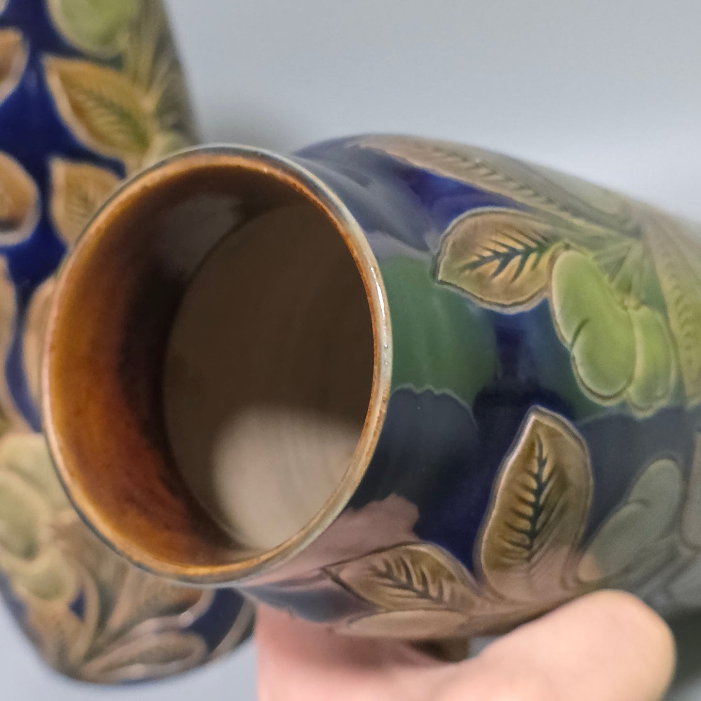 Rare Large Pair Of Frank Butler Royal Doulton Vases C1905 - 31.5 Cm