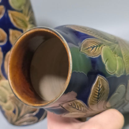 Rare Large Pair Of Frank Butler Royal Doulton Vases C1905 - 31.5 Cm