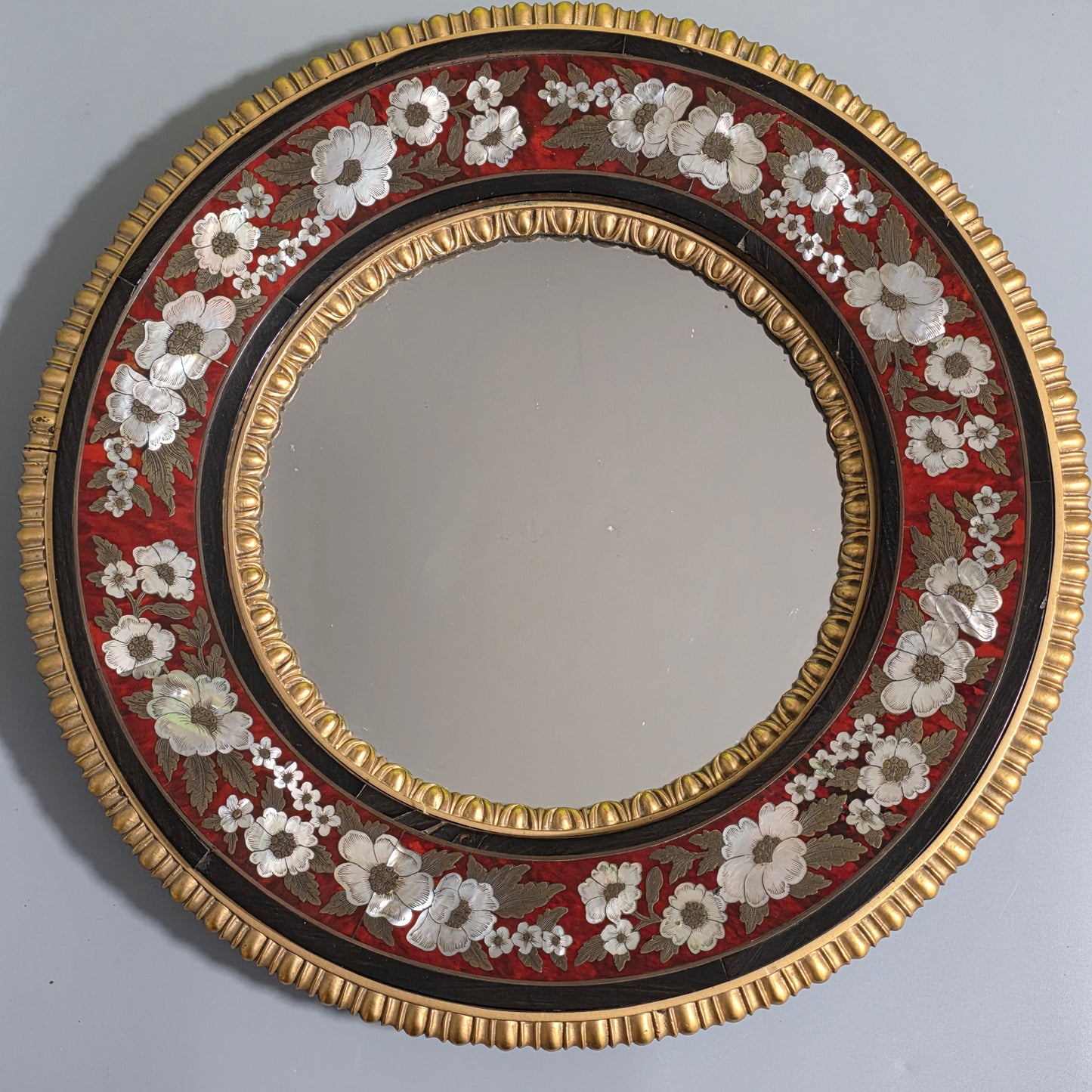 Outstanding Mid–Late 19th Century Boulle Work Wall Mirror (c.1880)