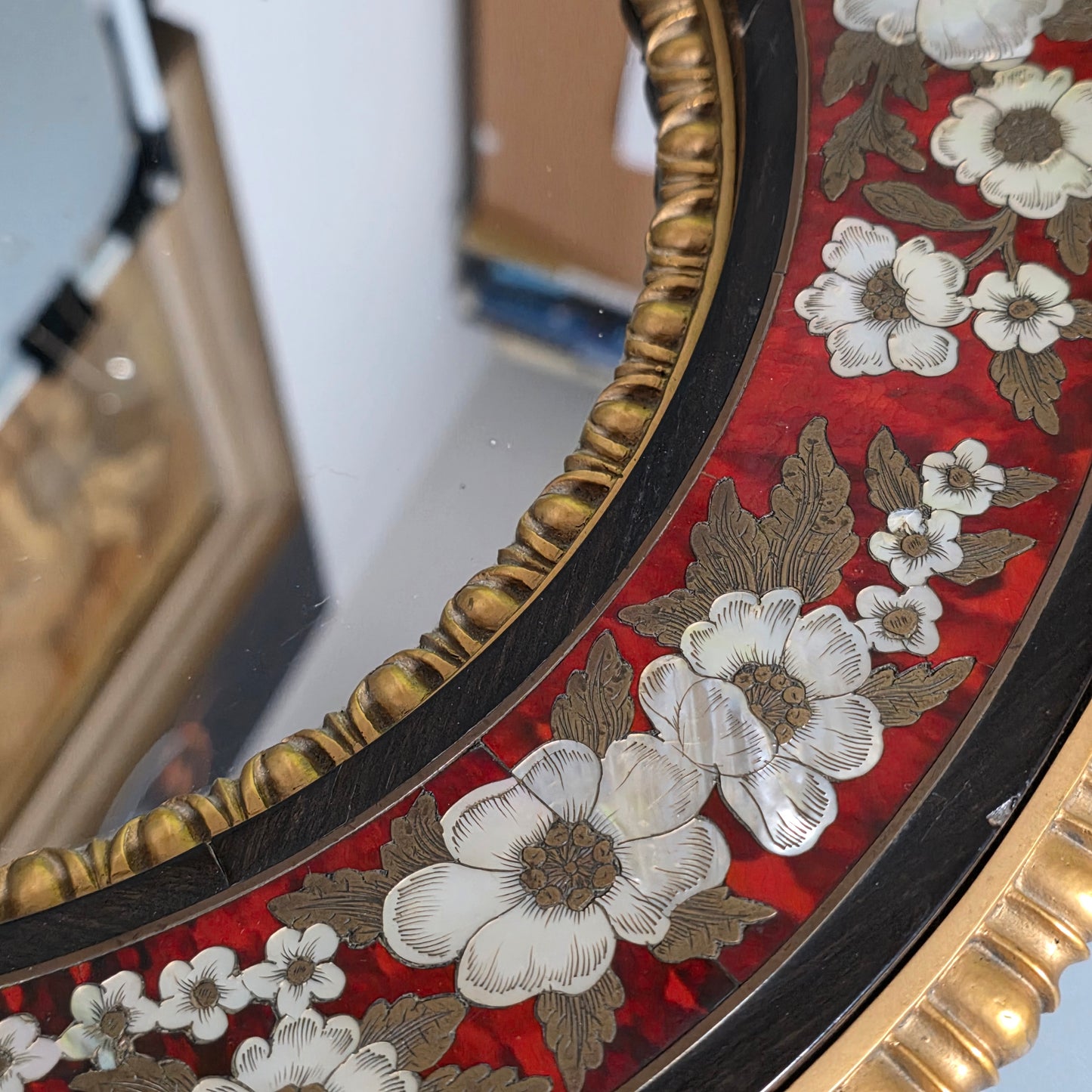 Outstanding Mid–Late 19th Century Boulle Work Wall Mirror (c.1880)