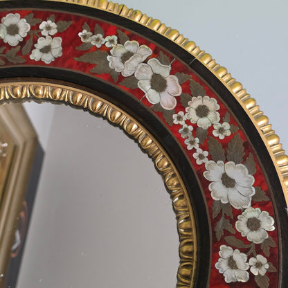 Outstanding Mid–Late 19th Century Boulle Work Wall Mirror (c.1880)