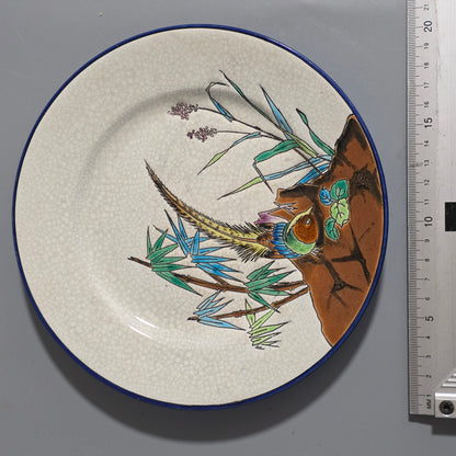 A Stunning Antique Longwy Decorative Plate C1900