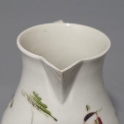 A Worcester Sparrow Beak Cream Jug, 18th Century, Baluster Form With Grooved Loop Handle