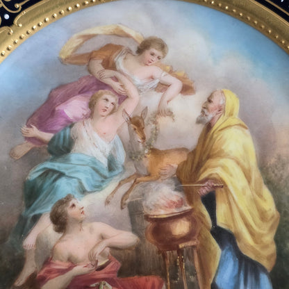Superb 19thc Vienna Handpainted Plate signed F.Kohl